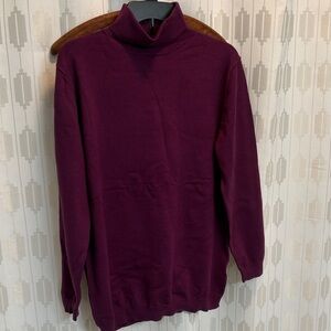 Men's Tom Blaine plum Turtleneck Sweater size XL